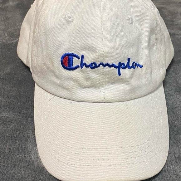 Vintage White Champion Dad Hat - Picture 1 of 2